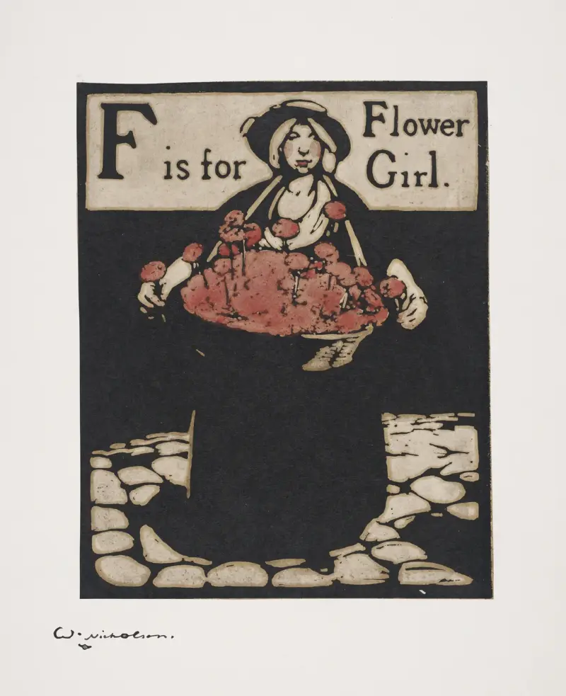 F wie Blumenmädchen von William Nicholson