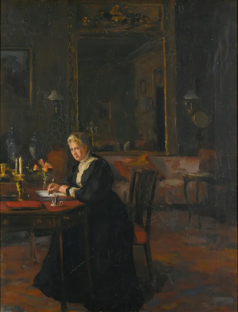 Portret wnętrza; Louisa Caroline Elizabeth Hamilton, William Orpen