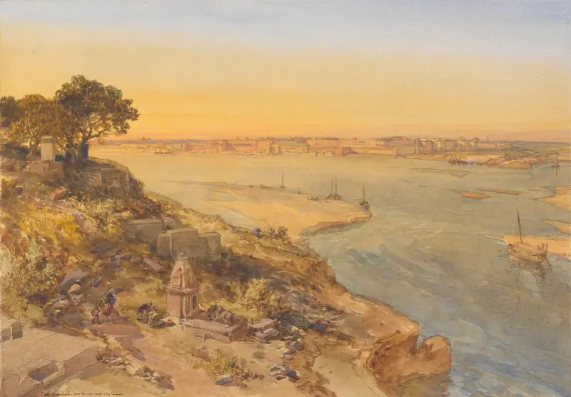 Allahabad, vom rechten Ufer der Yamuna von William Simpson