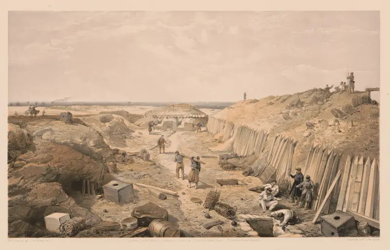Diket vid Bastion du Mât av William Simpson
