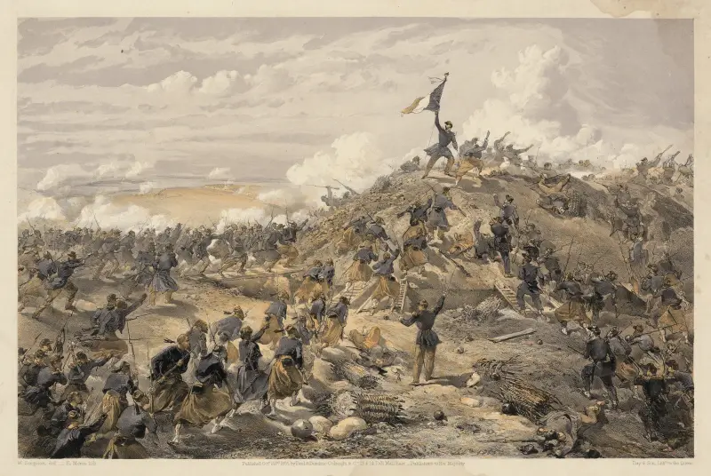The attack on the Malakoff av William Simpson