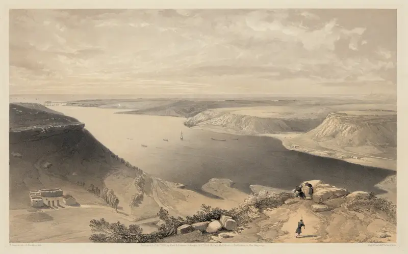 Sevastopols hamns norra sida – från hamnens inre, 22 juni 1855 av William Simpson