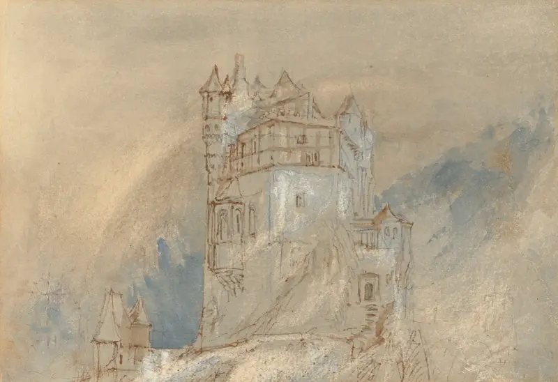 Burg Eltz, Deutschland, von Norden, mit einem Regenbogen von Joseph Mallord William Turner