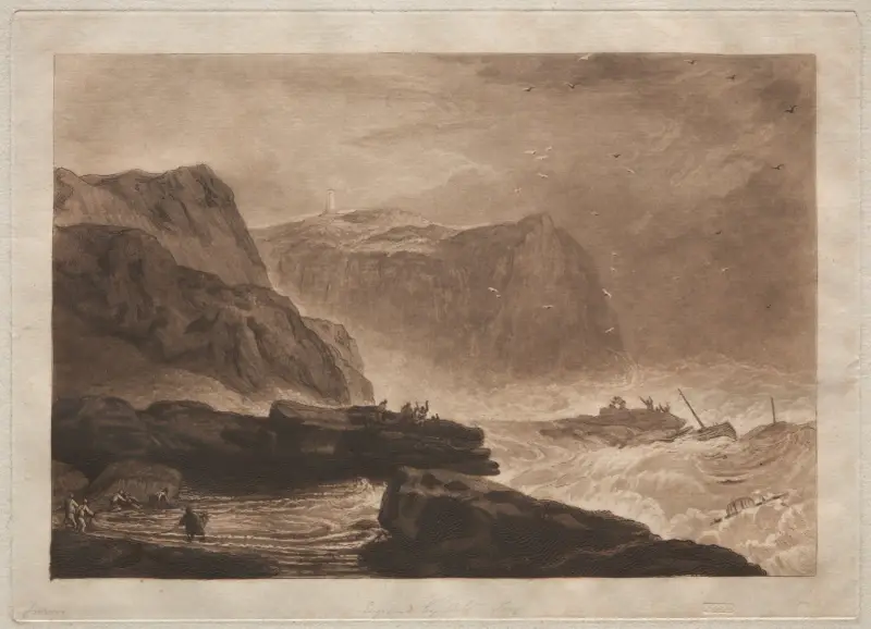 Yorkshires kust, nära Whitby av Joseph Mallord William Turner