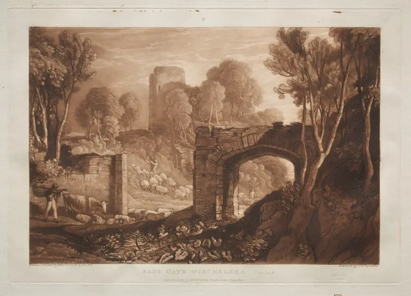 Östra porten, Winchelsea, Sussex av Joseph Mallord William Turner