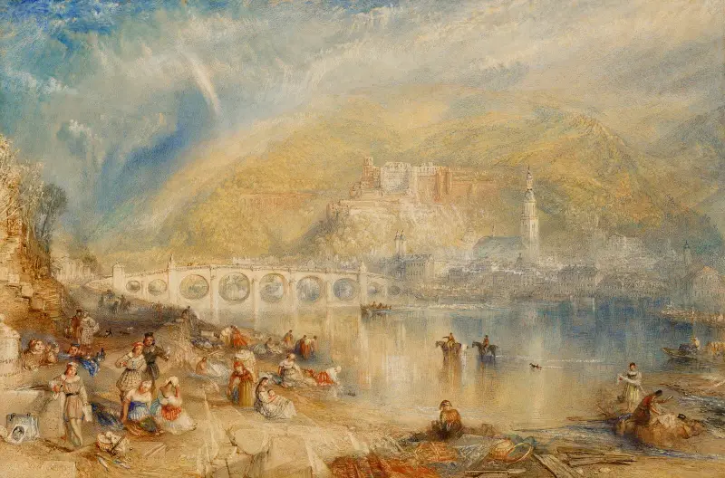 Heidelberg mit einem Regenbogen von Joseph Mallord William Turner