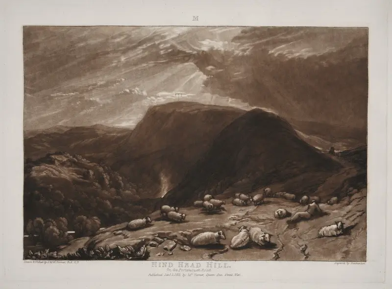 Hindhead Hill vid Portsmouth Road av Joseph Mallord William Turner