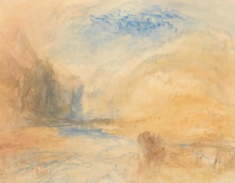 Mountain Landscape with Lake av Joseph Mallord William Turner