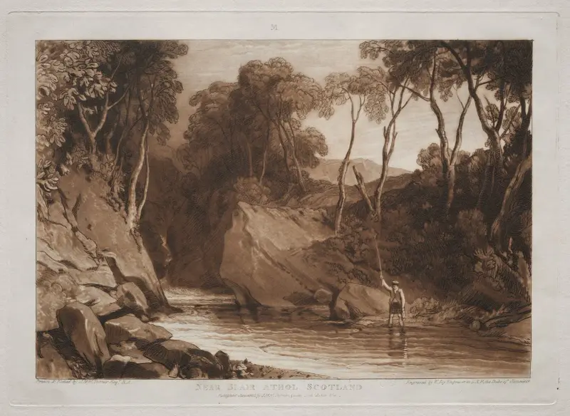 Nära Blair Atholl, Skottland av Joseph Mallord William Turner