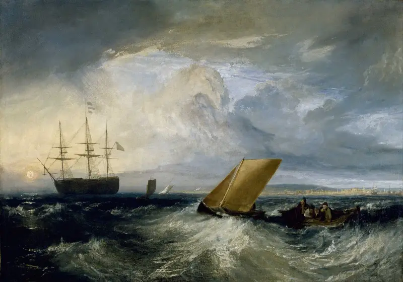 Sheerness pohledem z Nore, Joseph Mallord William Turner