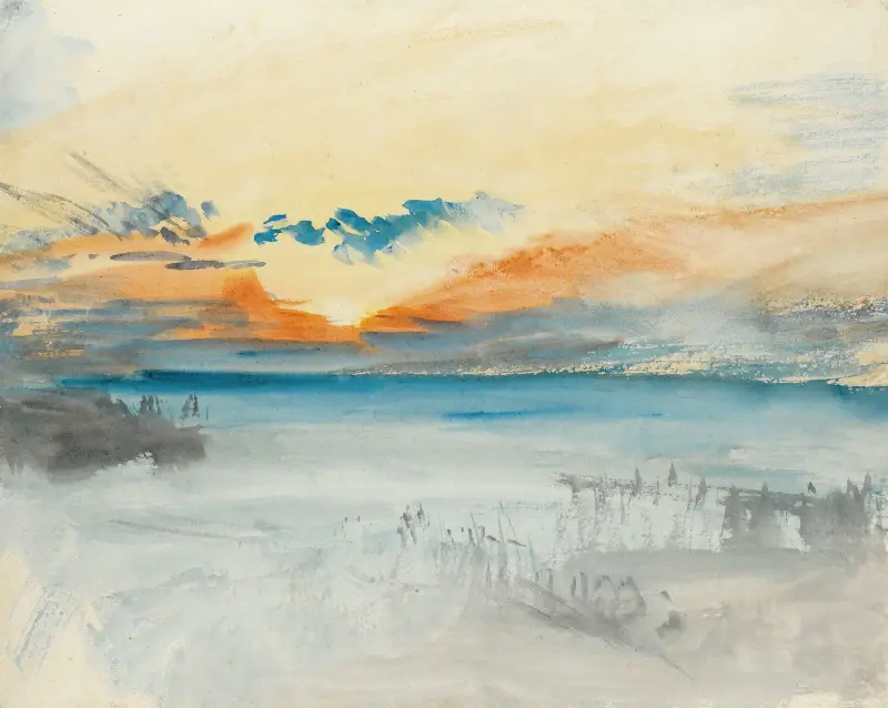 Sunset Over Water av Joseph Mallord William Turner