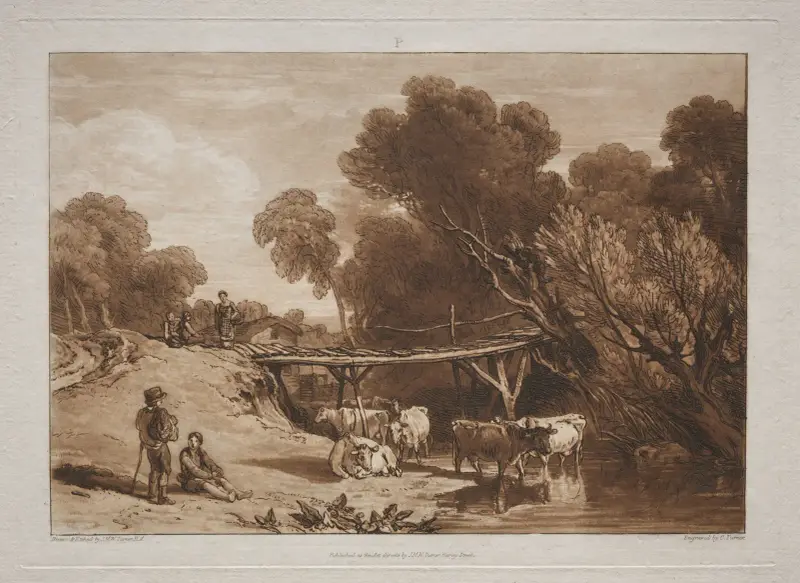 Die Brücke und die Kühe von Joseph Mallord William Turner