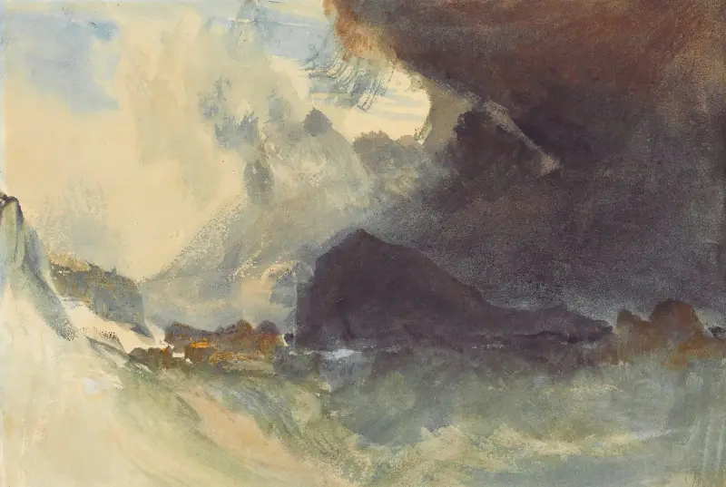 The Mewstone, Devon av Joseph Mallord William Turner