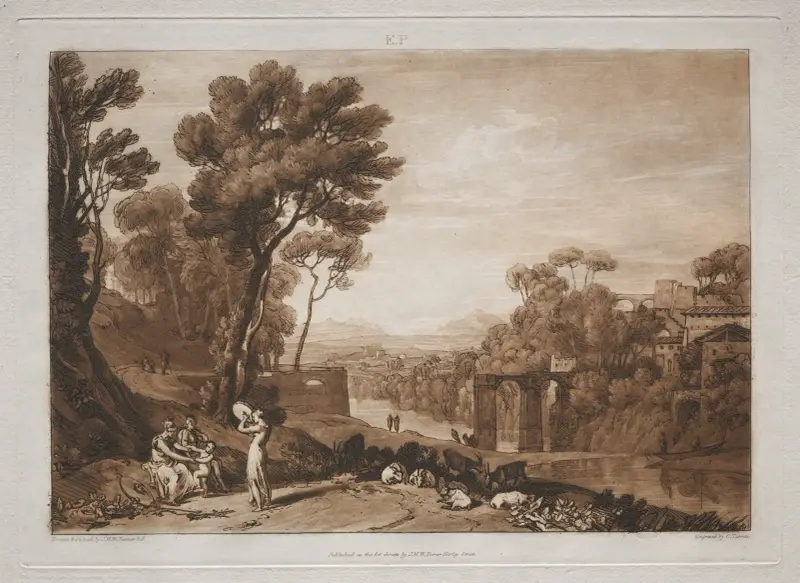 Kvinnan och tamburinen av Joseph Mallord William Turner