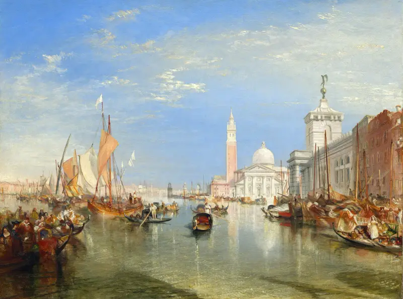 Venedig – Dogana och San Giorgio Maggiore av Joseph Mallord William Turner