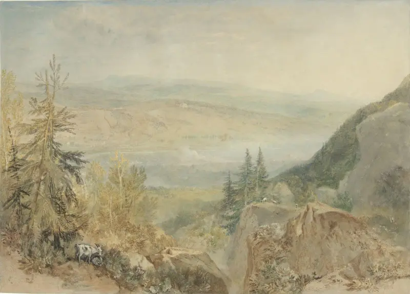 Vy över Farnley Hall i Yorkshire av Joseph Mallord William Turner