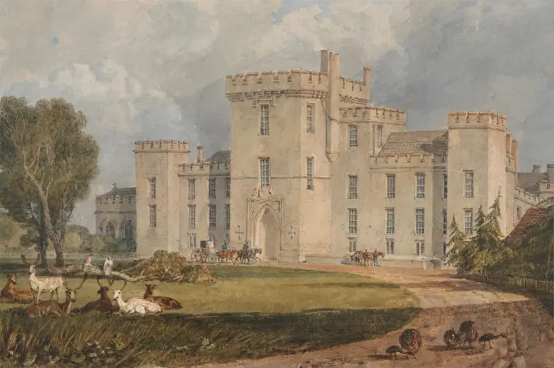 Vy över Hampton Court, Hertfordshire, från nordväst av Joseph Mallord William Turner