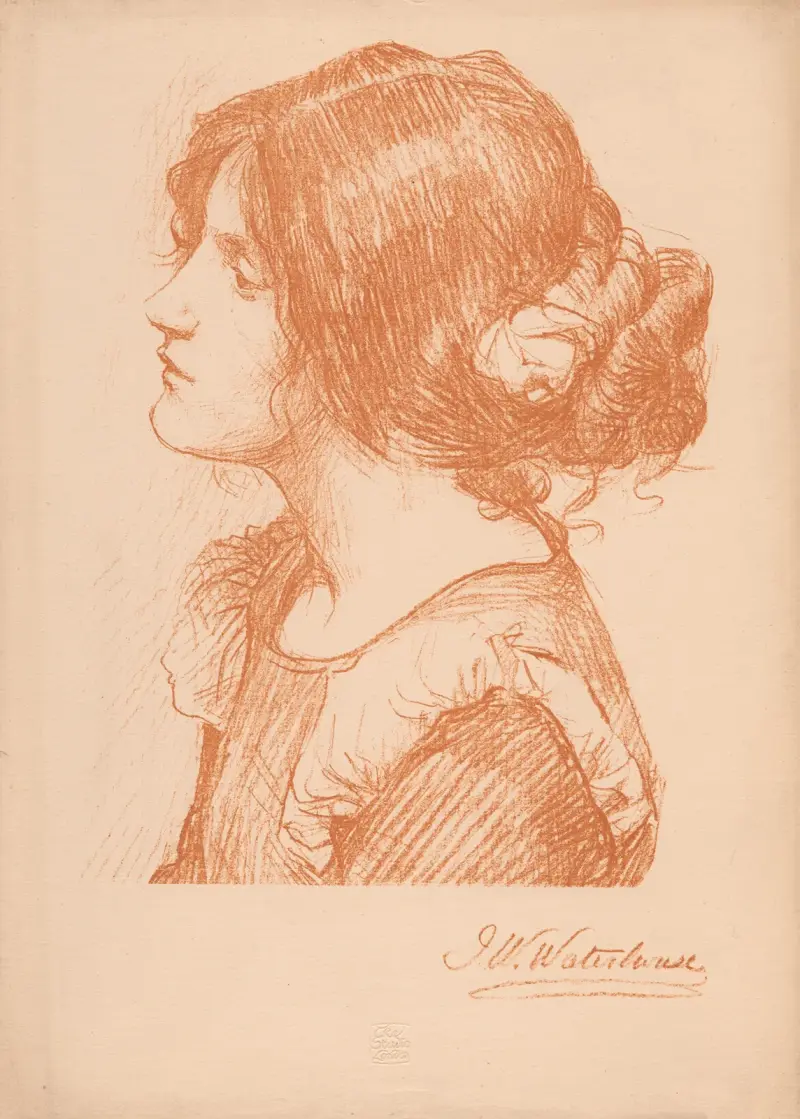 Kvinnohuvud av John William Waterhouse