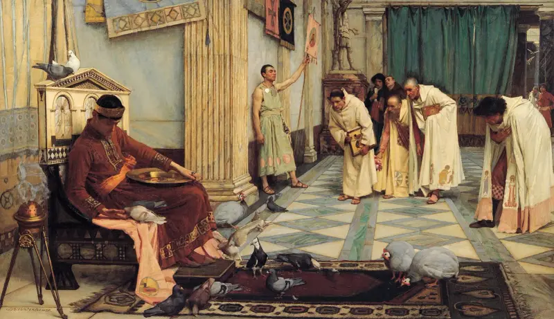 Ulubieńcy cesarza Honoriusza, 1883, John William Waterhouse