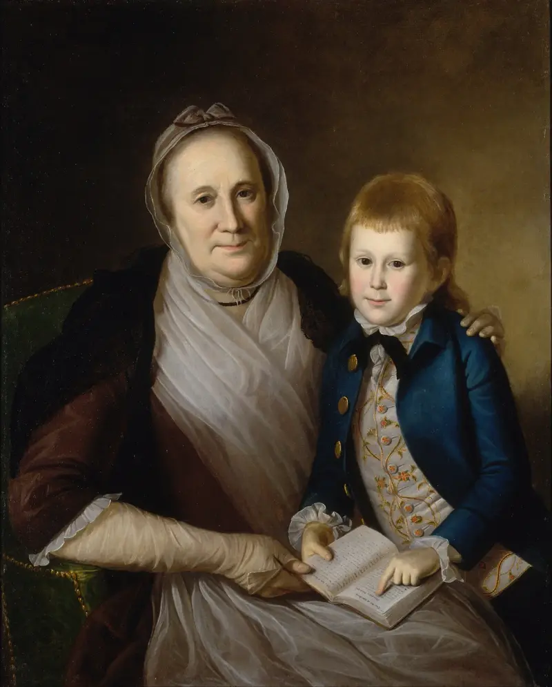 Paní James Smithová a vnuk, Charles Willson Peale