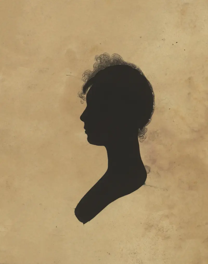 Silhouette einer Frau im Profil nach links, Nr. 1 von Charles Willson Peale