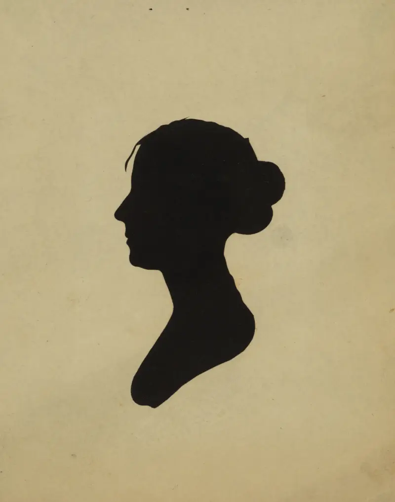 Silhouette of woman facing left, no. 5 av Charles Willson Peale