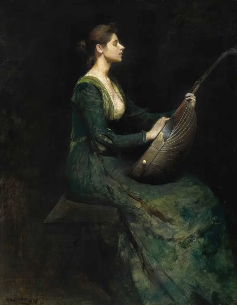 Dama z lutnią, Thomas Wilmer Dewing