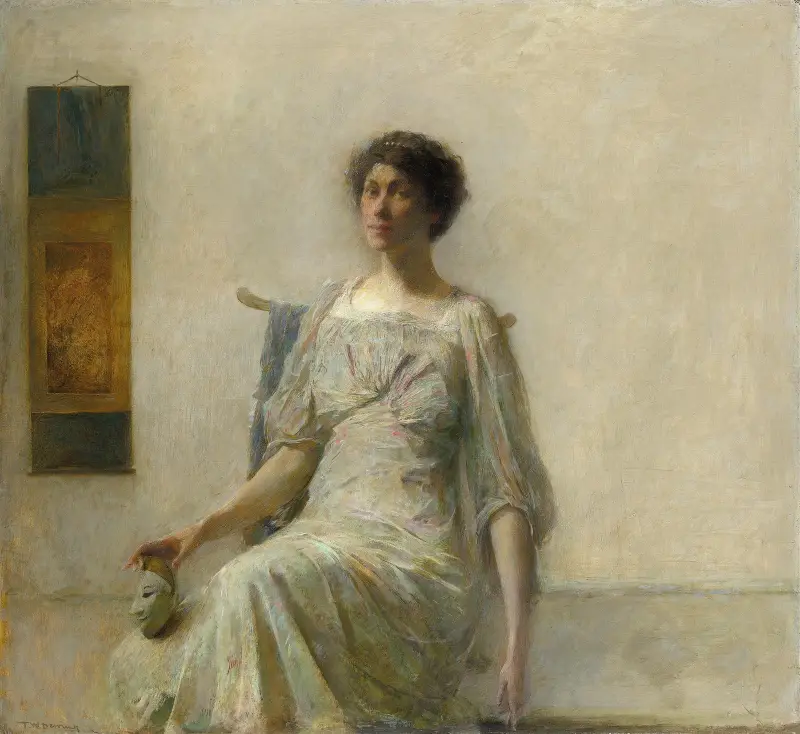 Dama z maską, Thomas Wilmer Dewing