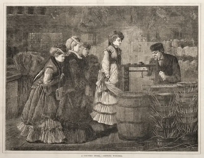 A Country Store, Getting Weighed av Winslow Homer