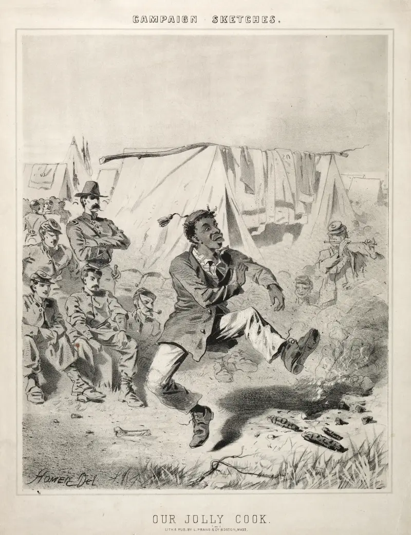 Fälttågsskisser; vår muntre kock av Winslow Homer