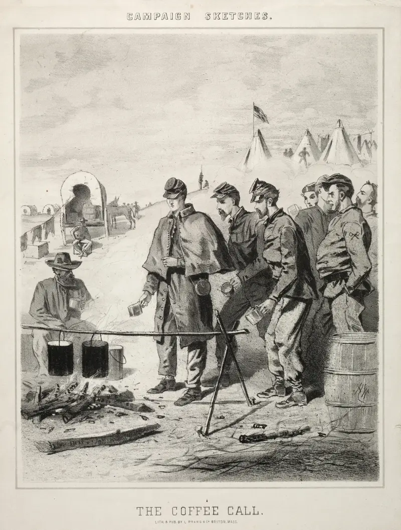 Kriegsskizzen; Der Kaffeeruf von Winslow Homer