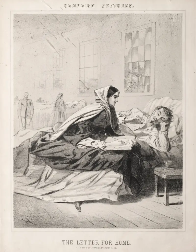 Feldskizzen; Der Brief nach Hause von Winslow Homer