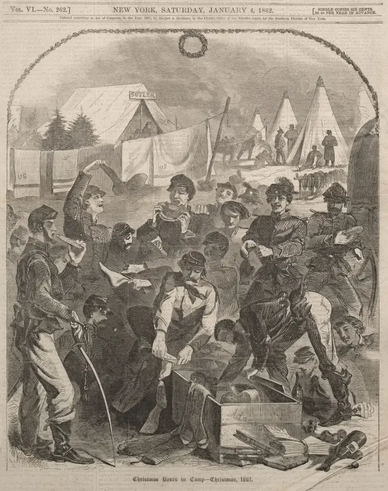 Julpaket i lägret – julen 1861 av Winslow Homer
