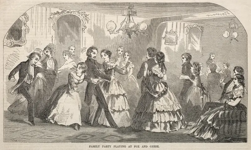 Familjefest med räv- och gåslek av Winslow Homer