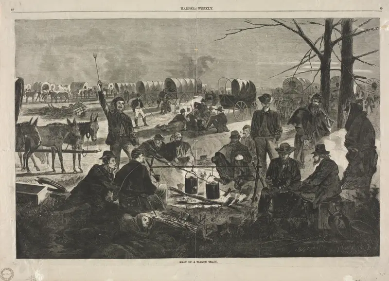 Halt des Wagenzuges von Winslow Homer