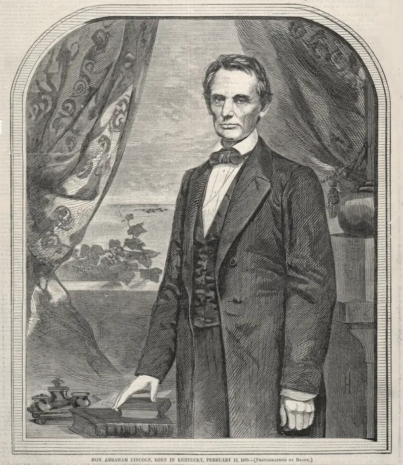 Kongressledamoten Abraham Lincoln, född i Kentucky den 12 februari 1809 av Winslow Homer
