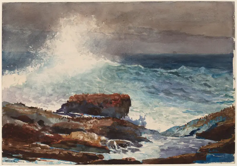 Inkommande tidvatten, Scarboro, Maine av Winslow Homer