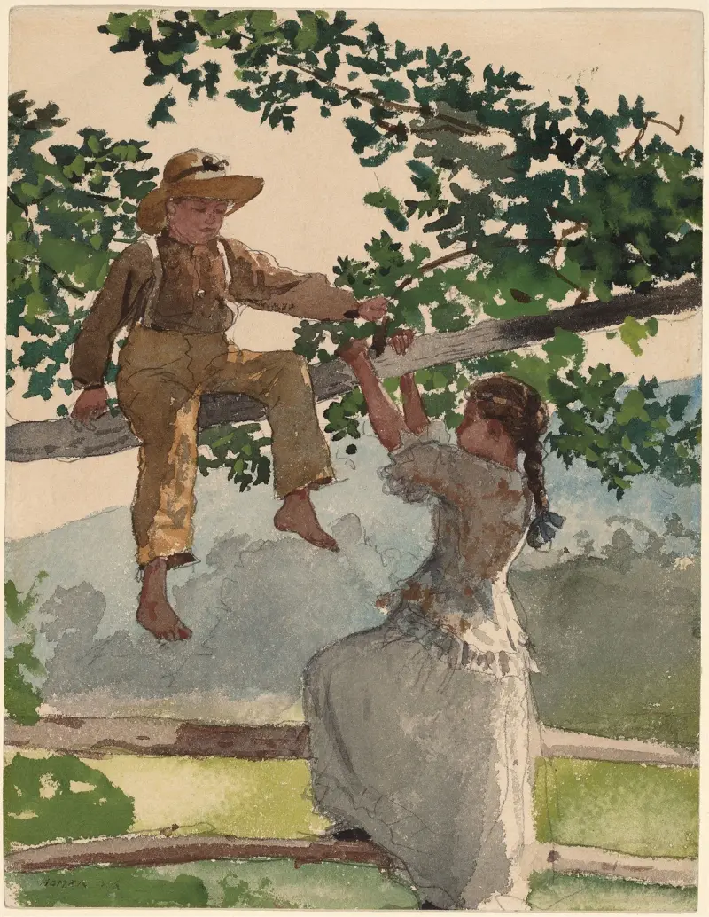 Na płocie, 1878 – nr 1, Winslow Homer