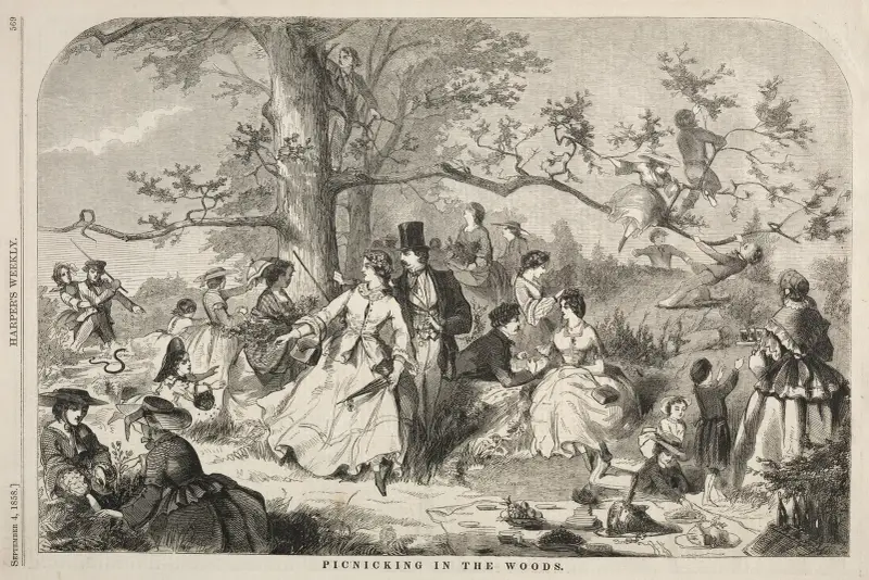 Picknick i skogen av Winslow Homer