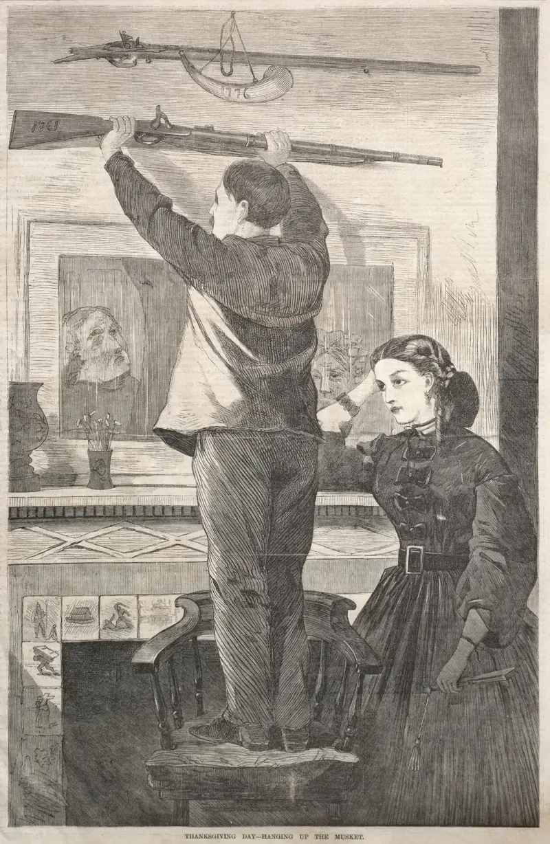 Danksagung – Aufhängen der Muskete von Winslow Homer