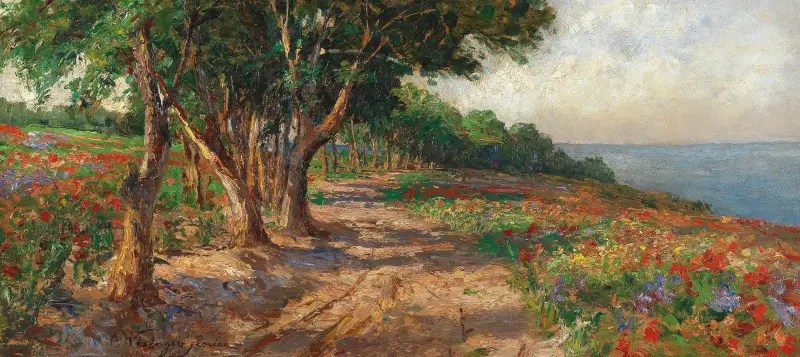 Ulmenallee in Euxinograd von Olga Wisinger-Florian
