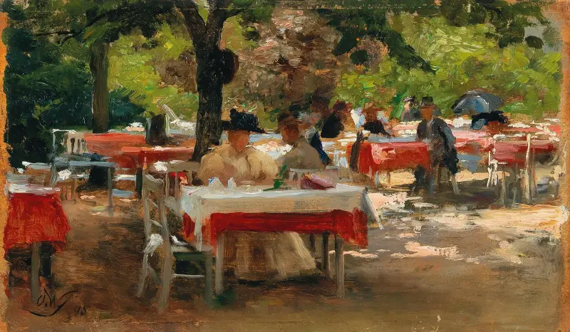 Frühstück in Karlsbad von Olga Wisinger-Florian
