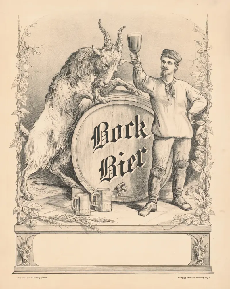 Bock Bier, 1878, Wittemann Bros.