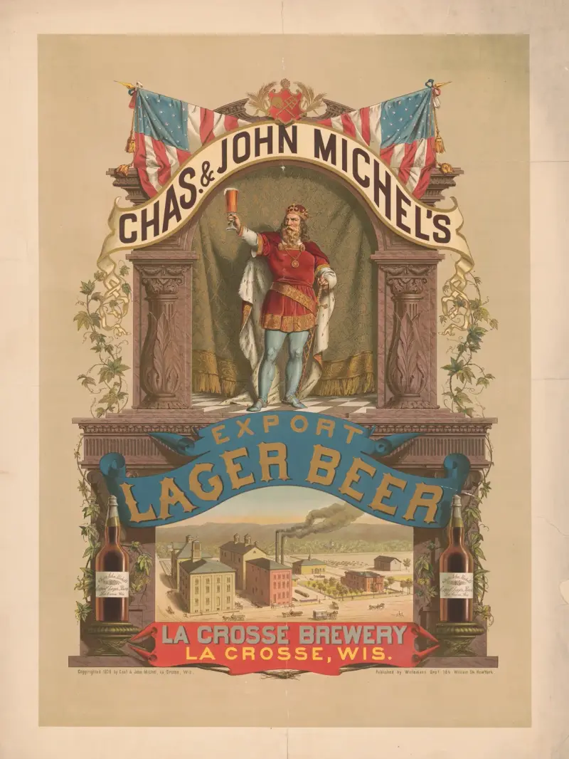 Chas. & John Michels exportlageröl, La Crosse-bryggeriet, La Crosse, Wis., 1879 – nr 1 av Wittemann Bros.