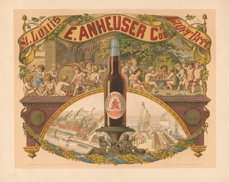 E. Anheuser Co's Brewing Association, St. Louis lager beer av Wittemann Bros.