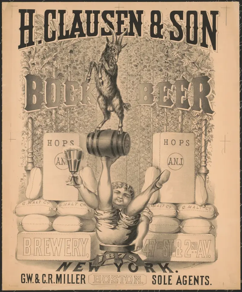 H. Clausen & Son. Bock Beer, Wittemann Bros.