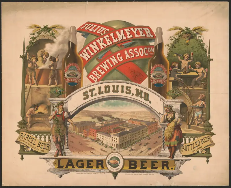 Julius Winkelmeyer Brewing Assocon, St. Louis, MO., Lagerbier, 1880 – Nr. 1 von Wittemann Bros.