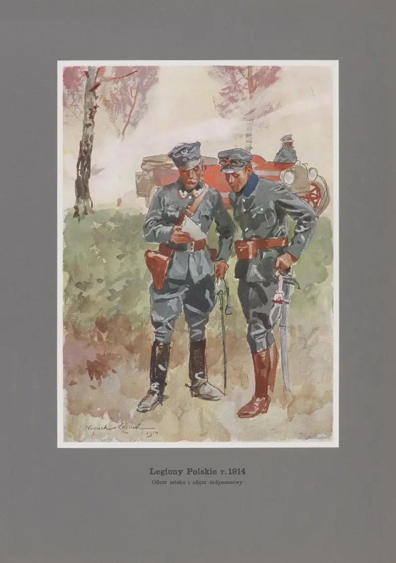 Stabsofficer och ordonnansofficer av Wojciech Kossak