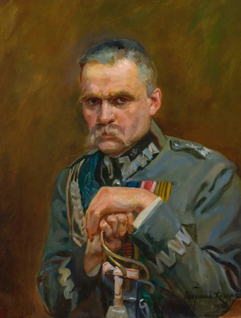 Porträtt av marskalk Józef Piłsudski av Wojciech Kossak