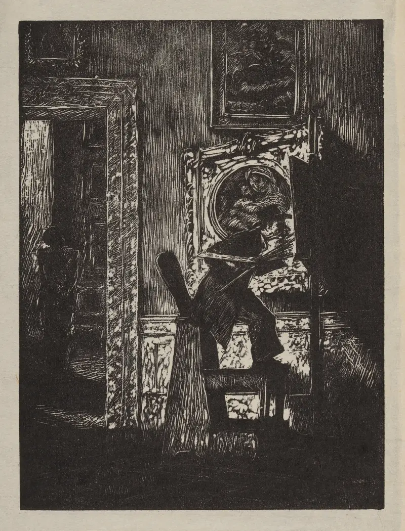 Kopist i galleriet av Wojciech Weiss